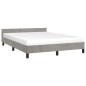 vidaXL Estructura de cama con cabecero terciopelo gris claro 140x190cm vidaXL Estructura de cama con cabecero terciopelo gris claro 140x190cm