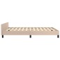 vidaXL Estructura de cama cabecero cuero sintético capuchino 140x200cm vidaXL Estructura de cama cabecero cuero sintético capuchino 140x200cm
