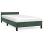vidaXL Estructura cama con cabecero terciopelo verde oscuro 90x200 cm