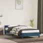 vidaXL Estructura cama con cabecero terciopelo azul oscuro 100x200 cm vidaXL Estructura cama con cabecero terciopelo azul oscuro 100x200 cm