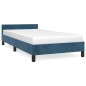 vidaXL Estructura cama con cabecero terciopelo azul oscuro 100x200 cm vidaXL Estructura cama con cabecero terciopelo azul oscuro 100x200 cm