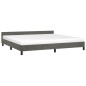 vidaXL Estructura cama con cabecero terciopelo gris oscuro 200x200 cm vidaXL Estructura cama con cabecero terciopelo gris oscuro 200x200 cm