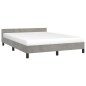 vidaXL Estructura de cama con cabecero terciopelo gris claro 140x190cm vidaXL Estructura de cama con cabecero terciopelo gris claro 140x190cm
