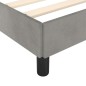 vidaXL Estructura de cama con cabecero terciopelo gris claro 140x190cm vidaXL Estructura de cama con cabecero terciopelo gris claro 140x190cm