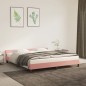 vidaXL Estructura de cama con cabecero de terciopelo rosa 160x200 cm