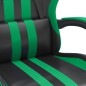 vidaXL Silla gaming giratoria cuero sintético negro y verde vidaXL Silla gaming giratoria cuero sintético negro y verde