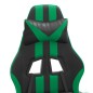 vidaXL Silla gaming giratoria cuero sintético negro y verde vidaXL Silla gaming giratoria cuero sintético negro y verde