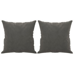 vidaXL Cojines decorativos 2 uds terciopelo gris oscuro 40x40 cm