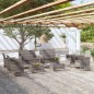 vidaXL Set de muebles de jardín 8 pzas y cojines ratán sintético gris vidaXL Set de muebles de jardín 8 pzas y cojines ratán sintético gris