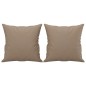 vidaXL Cojines decorativos 2 uds cuero sintético capuchino 40x40 cm vidaXL Cojines decorativos 2 uds cuero sintético capuchino 40x40 cm