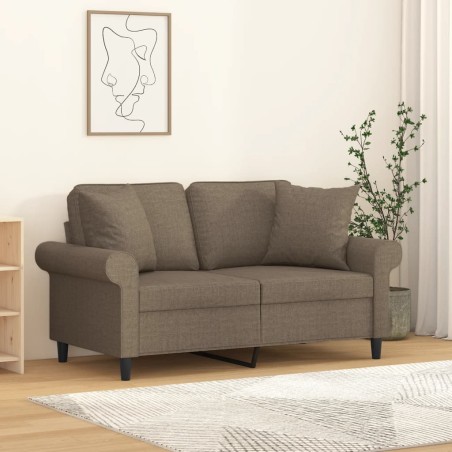 vidaXL Cojines decorativos 2 uds tela gris taupe 40x40 cm