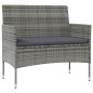 vidaXL Set de muebles de jardín 8 pzas y cojines ratán sintético gris vidaXL Set de muebles de jardín 8 pzas y cojines ratán sintético gris