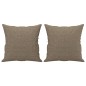 vidaXL Cojines decorativos 2 uds tela gris taupe 40x40 cm vidaXL Cojines decorativos 2 uds tela gris taupe 40x40 cm