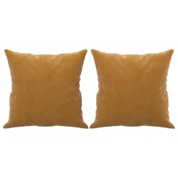 vidaXL Cojines decorativos 2 uds terciopelo marrón 40x40 cm