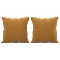 vidaXL Cojines decorativos 2 uds terciopelo marrón 40x40 cm