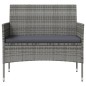 vidaXL Set de muebles de jardín 8 pzas y cojines ratán sintético gris vidaXL Set de muebles de jardín 8 pzas y cojines ratán sintético gris