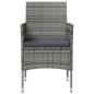 vidaXL Set de muebles de jardín 8 pzas y cojines ratán sintético gris vidaXL Set de muebles de jardín 8 pzas y cojines ratán sintético gris