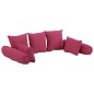vidaXL Juego de cojines 7 piezas tela rosa vidaXL Juego de cojines 7 piezas tela rosa