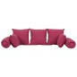 vidaXL Juego de cojines 7 piezas tela rosa vidaXL Juego de cojines 7 piezas tela rosa