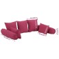 vidaXL Juego de cojines 7 piezas tela rosa vidaXL Juego de cojines 7 piezas tela rosa