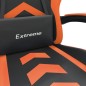 vidaXL Silla gaming giratoria cuero sintético negro y naranja vidaXL Silla gaming giratoria cuero sintético negro y naranja