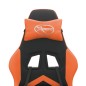 vidaXL Silla gaming giratoria cuero sintético negro y naranja vidaXL Silla gaming giratoria cuero sintético negro y naranja