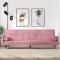 vidaXL Sofá cama con cojines terciopelo rosa vidaXL Sofá cama con cojines terciopelo rosa