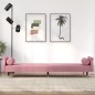 vidaXL Sofá cama con cojines terciopelo rosa vidaXL Sofá cama con cojines terciopelo rosa