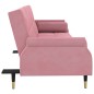 vidaXL Sofá cama con cojines terciopelo rosa vidaXL Sofá cama con cojines terciopelo rosa