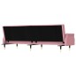 vidaXL Sofá cama con cojines terciopelo rosa vidaXL Sofá cama con cojines terciopelo rosa