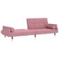 vidaXL Sofá cama con cojines terciopelo rosa vidaXL Sofá cama con cojines terciopelo rosa