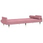 vidaXL Sofá cama con cojines terciopelo rosa vidaXL Sofá cama con cojines terciopelo rosa