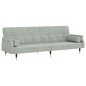 vidaXL Sofá cama con cojines terciopelo gris claro vidaXL Sofá cama con cojines terciopelo gris claro