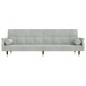 vidaXL Sofá cama con cojines terciopelo gris claro vidaXL Sofá cama con cojines terciopelo gris claro