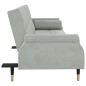 vidaXL Sofá cama con cojines terciopelo gris claro vidaXL Sofá cama con cojines terciopelo gris claro