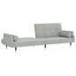 vidaXL Sofá cama con cojines terciopelo gris claro vidaXL Sofá cama con cojines terciopelo gris claro