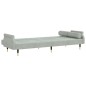 vidaXL Sofá cama con cojines terciopelo gris claro vidaXL Sofá cama con cojines terciopelo gris claro