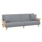 vidaXL Sofá cama con reposabrazos tela gris claro vidaXL Sofá cama con reposabrazos tela gris claro