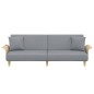 vidaXL Sofá cama con reposabrazos tela gris claro vidaXL Sofá cama con reposabrazos tela gris claro