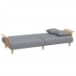 vidaXL Sofá cama con reposabrazos tela gris claro vidaXL Sofá cama con reposabrazos tela gris claro