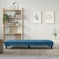 vidaXL Sofá cama con portavasos terciopelo azul