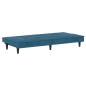 vidaXL Sofá cama con portavasos terciopelo azul