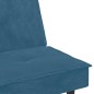vidaXL Sofá cama con portavasos terciopelo azul
