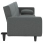 vidaXL Sofá cama con cojines tela gris oscuro vidaXL Sofá cama con cojines tela gris oscuro