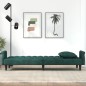 vidaXL Sofá cama con reposabrazos terciopelo verde oscuro vidaXL Sofá cama con reposabrazos terciopelo verde oscuro