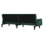 vidaXL Sofá cama con reposabrazos terciopelo verde oscuro vidaXL Sofá cama con reposabrazos terciopelo verde oscuro