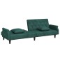 vidaXL Sofá cama con reposabrazos terciopelo verde oscuro vidaXL Sofá cama con reposabrazos terciopelo verde oscuro