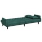 vidaXL Sofá cama con reposabrazos terciopelo verde oscuro vidaXL Sofá cama con reposabrazos terciopelo verde oscuro