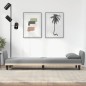 vidaXL Sofá cama con portavasos tela gris claro vidaXL Sofá cama con portavasos tela gris claro