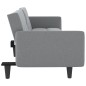 vidaXL Sofá cama con portavasos tela gris claro vidaXL Sofá cama con portavasos tela gris claro